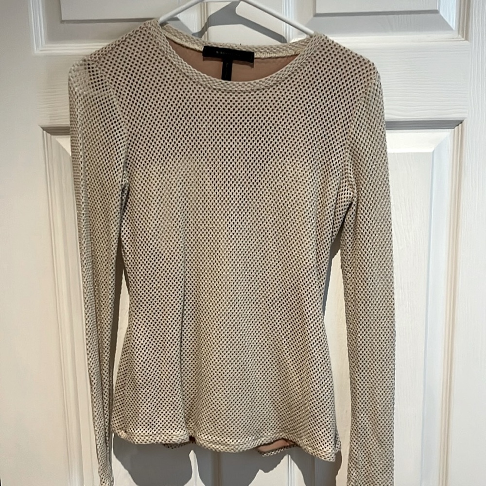 Oatmeal colores BCBG spandex shirt size S